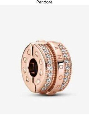 NEW Pandora Logo Clip Bracelet Charm